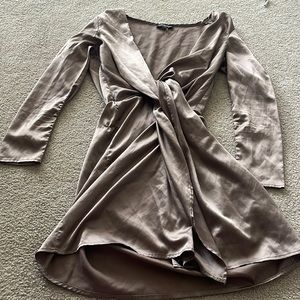 Fashion nova low rise satin dress